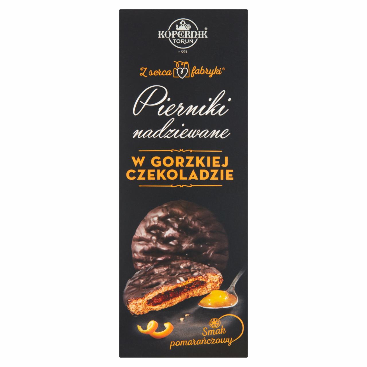 Zdjęcia - KOPERNIK Z serca fabryki Pierniki nadziewane w gorzkiej czekoladzie smak pomarańczowy 150 g