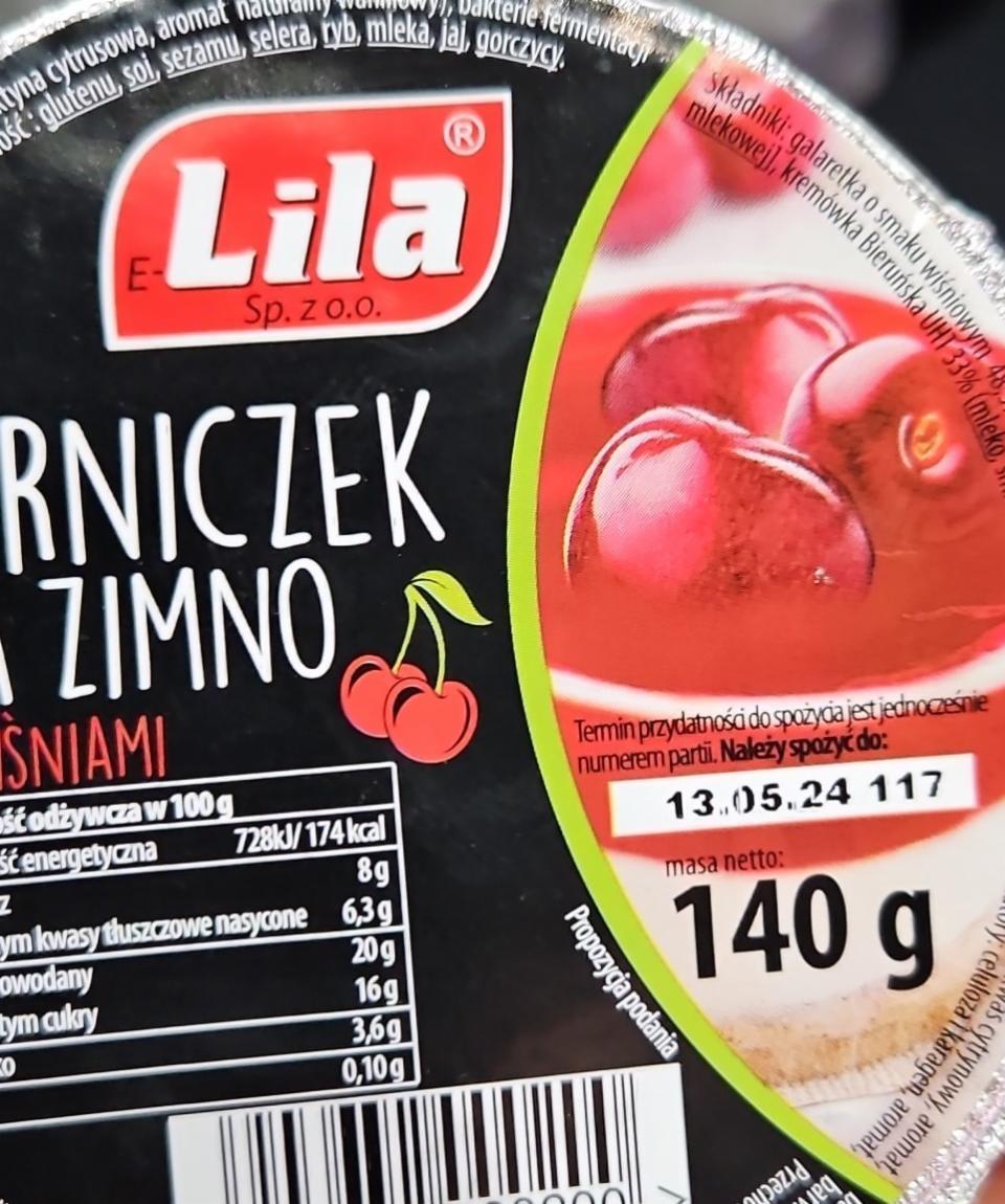 Zdjęcia - Serniczek na zimno z wiśniami Lila