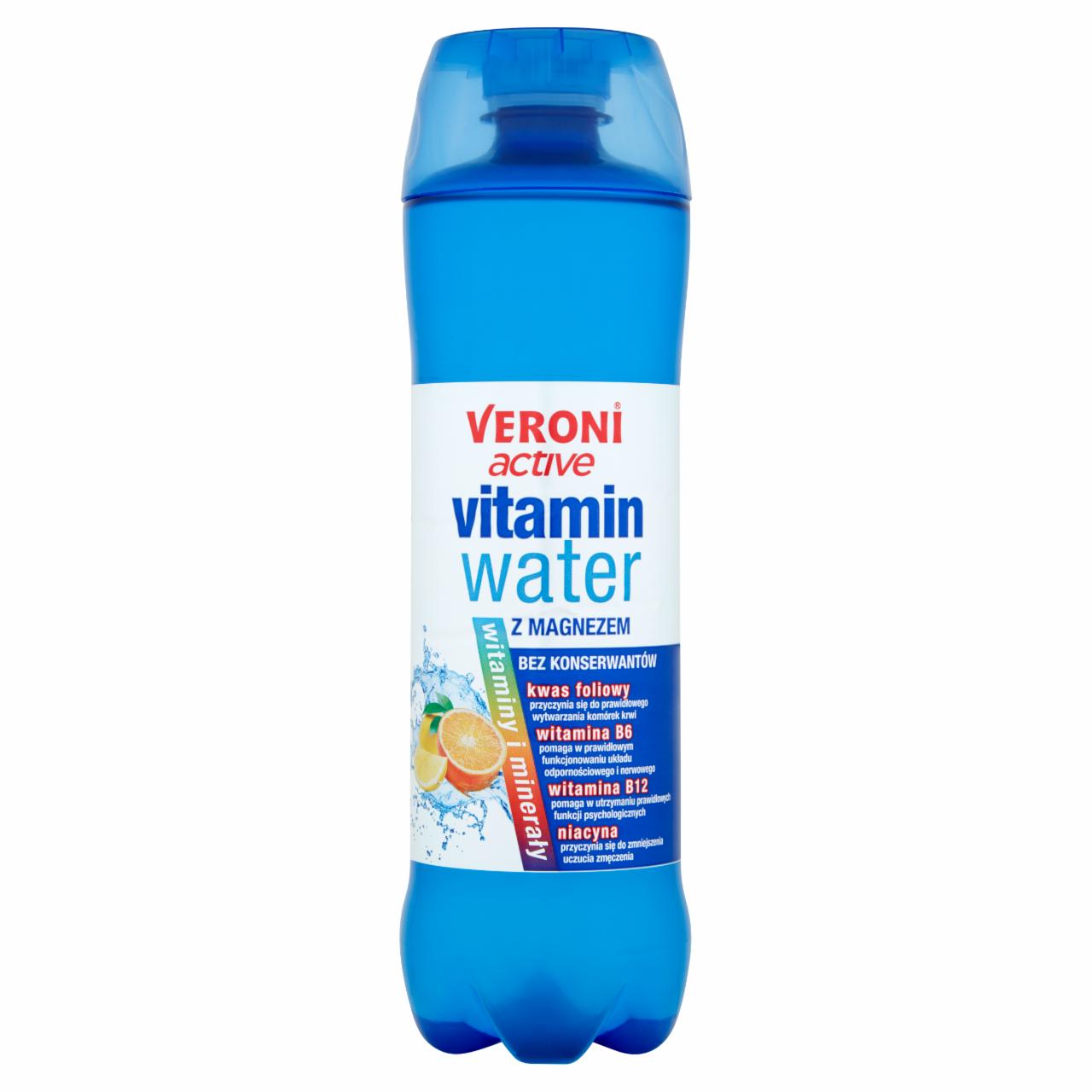 Zdjęcia - Veroni Active Vitamin Water z magnezem Napój niegazowany o smaku cytryny-pomarańczy 700 ml