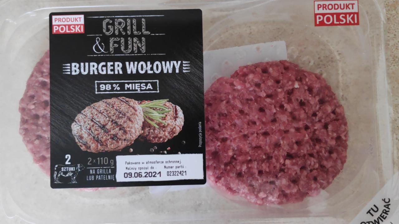 Zdjęcia - Burger wołowy 98% mięsa Grill & Fun