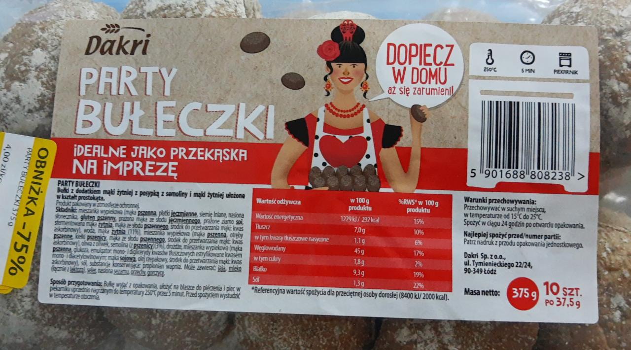 Zdjęcia - Dakri Party bułeczki 10szt 375g