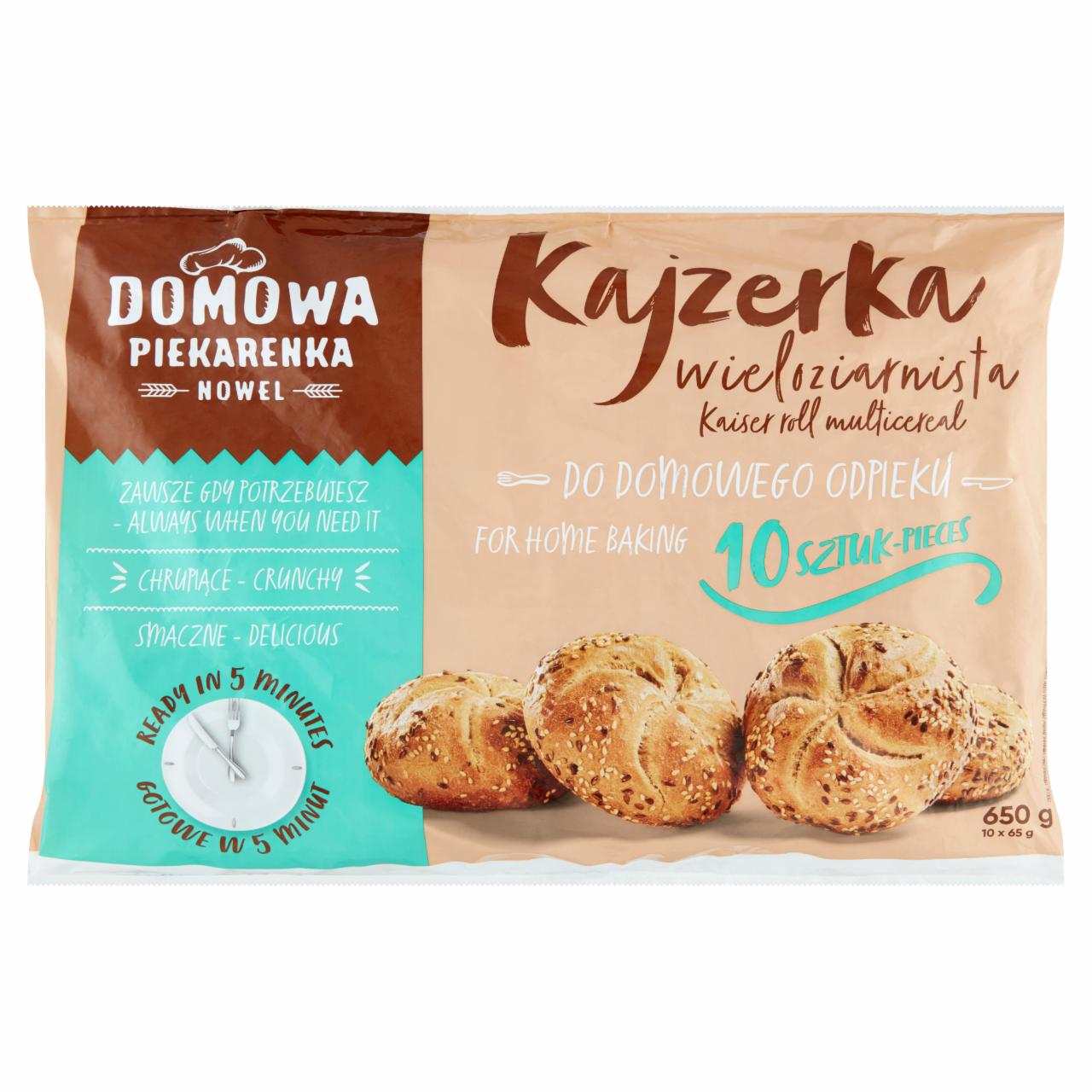 Zdjęcia - Nowel Domowa Piekarenka Kajzerka wieloziarnista 650 g (10 x 65 g)