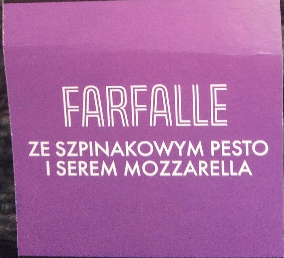 Zdjęcia - Perla Table Fooda farfalle ze szpinakowym pesto i serem mozzarella