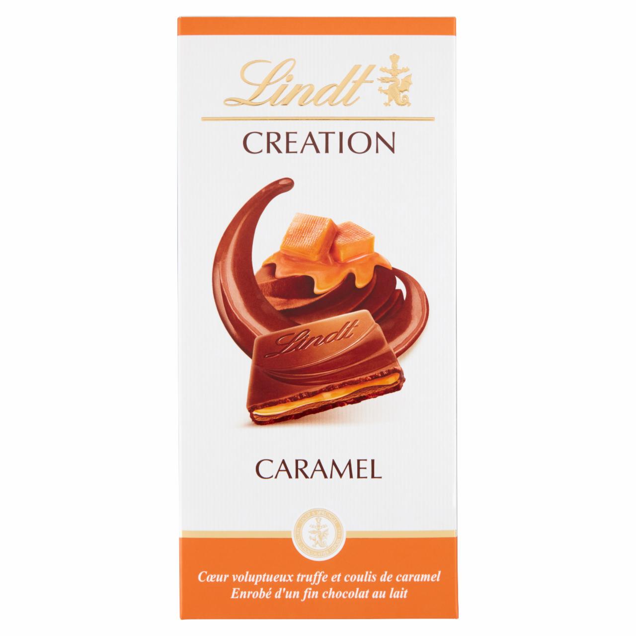 Zdjęcia - Lindt Creation Czekolada mleczna z nadzieniem truflowym oraz z karmelowym coulis 150 g