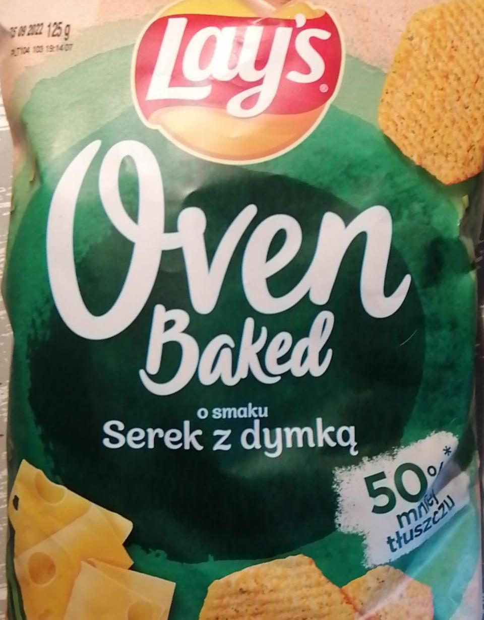 Zdjęcia - Lay's Oven Baked Pieczone formowane chipsy ziemniaczane o smaku serka z dymką 125 g