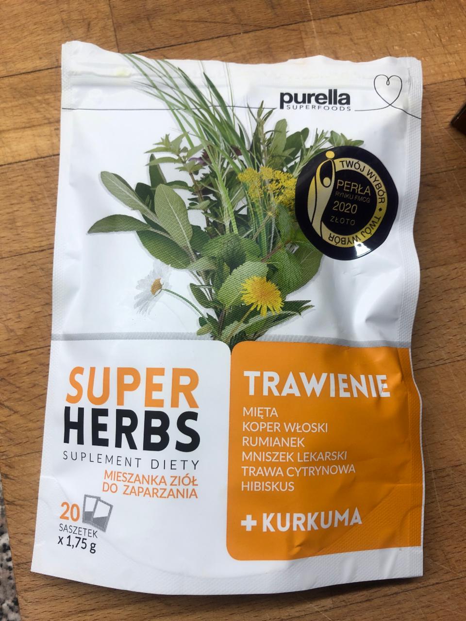 Zdjęcia - Super Herbs Trawienie Purella Superfoods