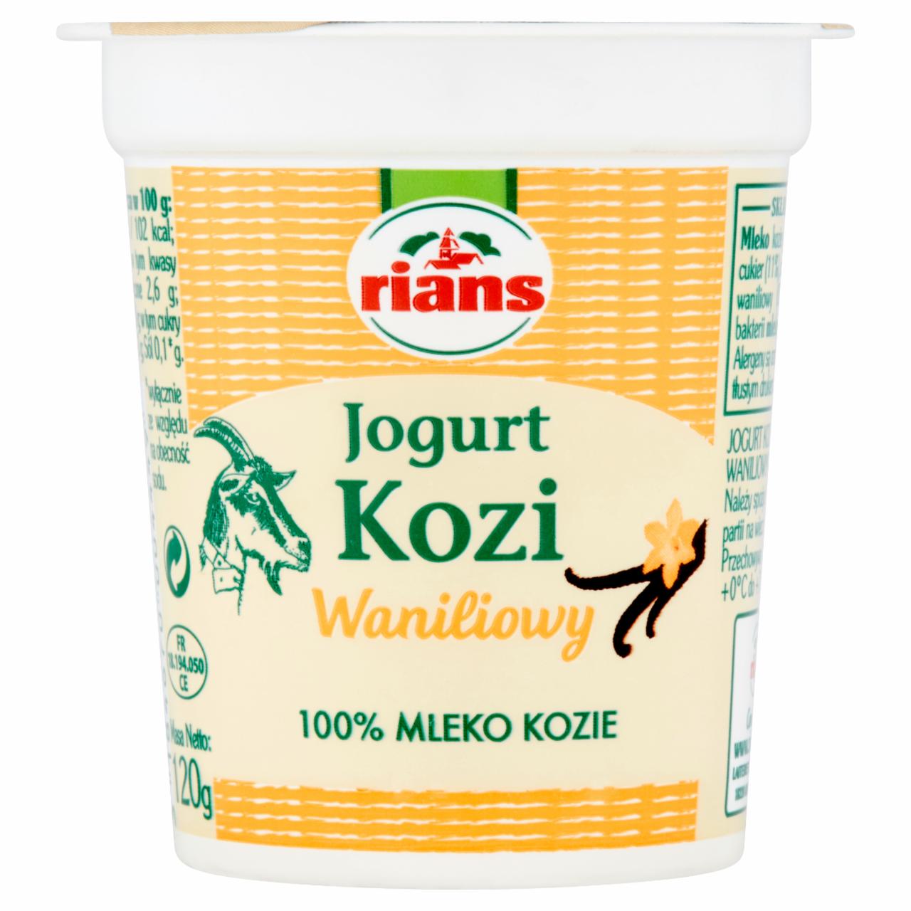 Zdjęcia - Rians Jogurt kozi waniliowy 120 g