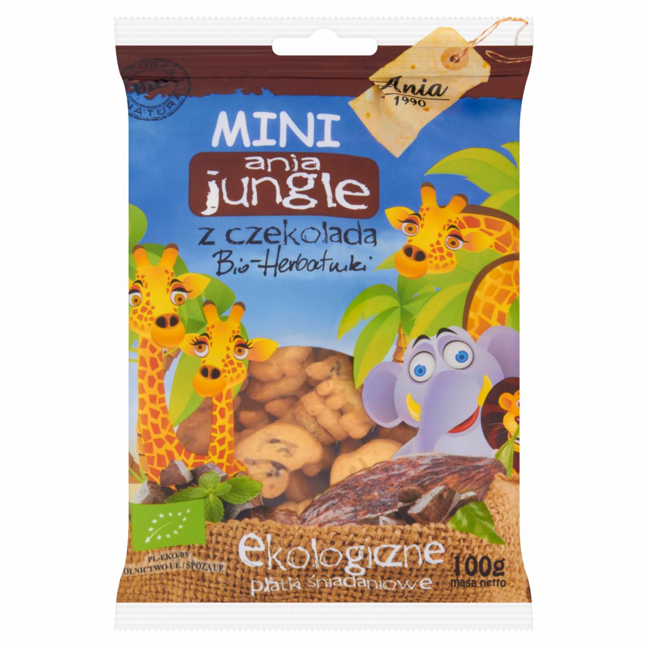 Zdjęcia - mini ania jungle z czekoladą bio herbatniki 