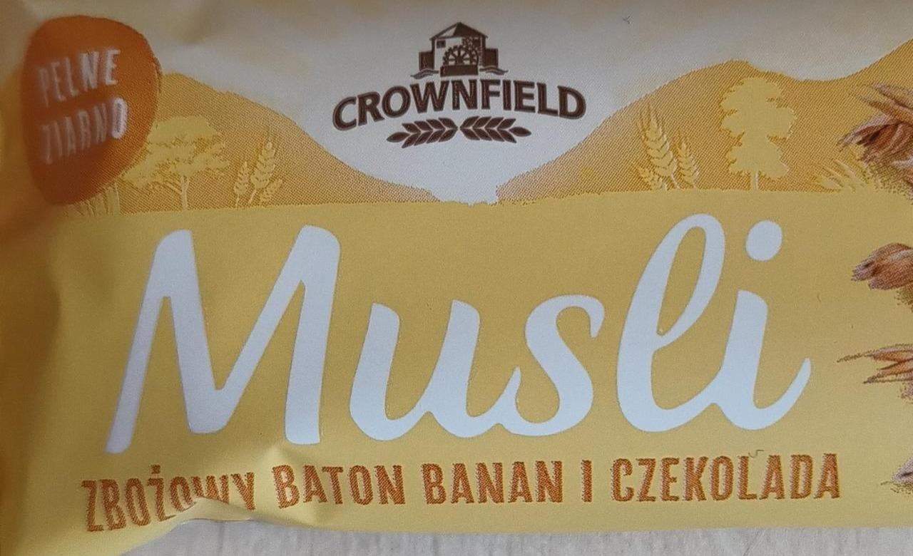 Zdjęcia - Musli Zbożowy baton banan i czekolada Crownfield