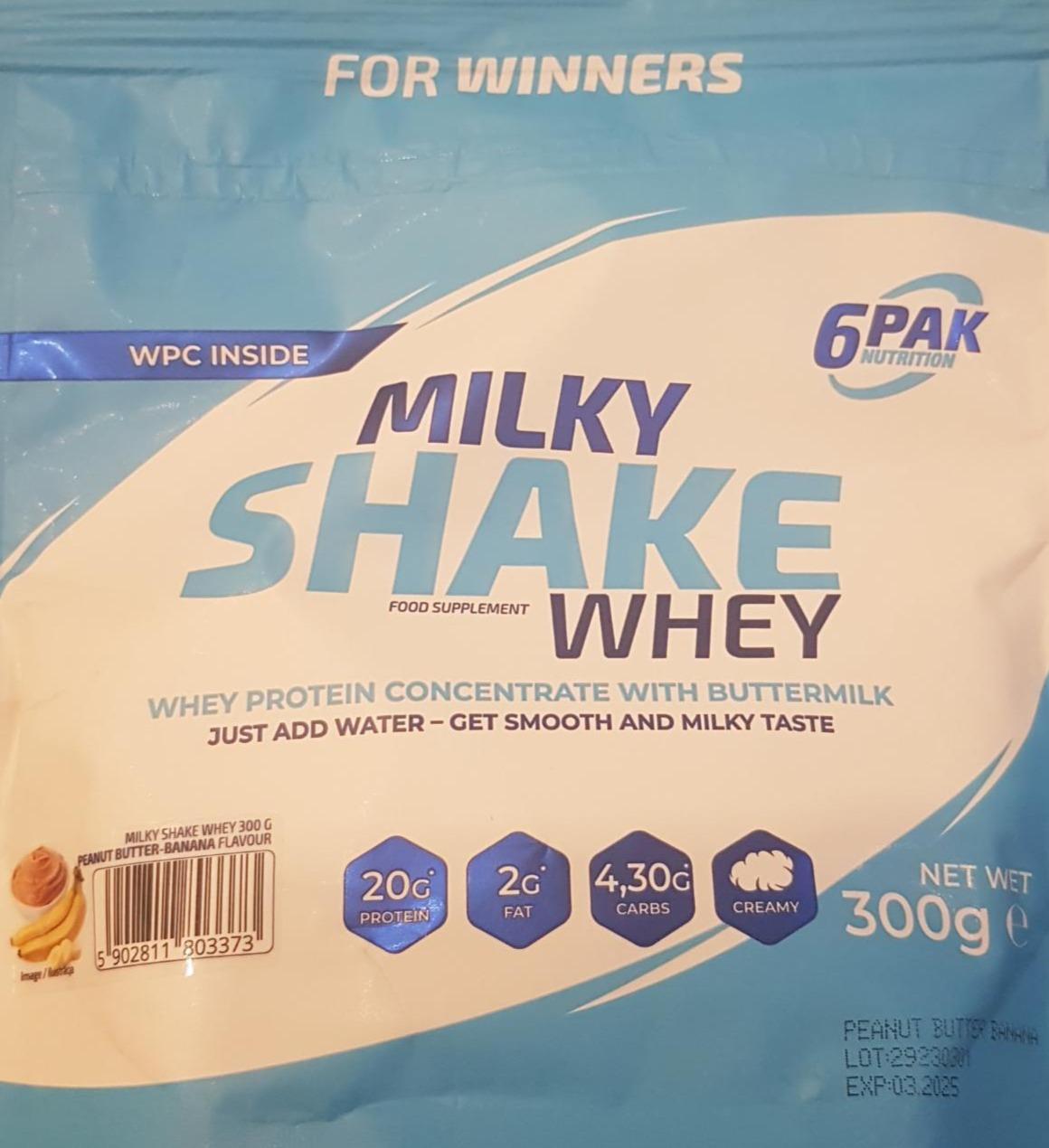 Zdjęcia - Milky Shake Whey Peanut Butter Banana 6PAK Nutrition