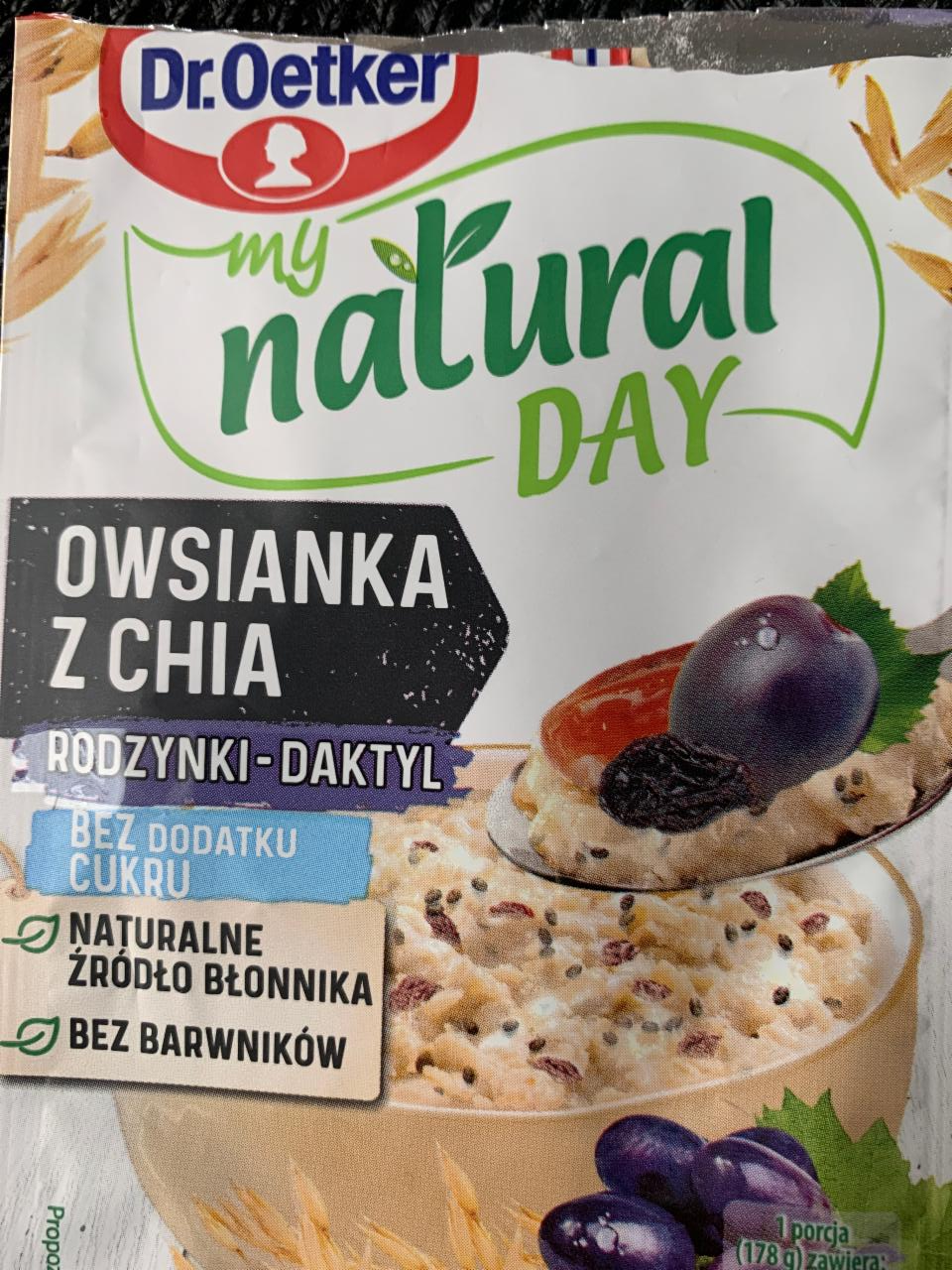 Zdjęcia - My Natural Day Owsianka z chia rodzynki-daktyl Dr.Oetker