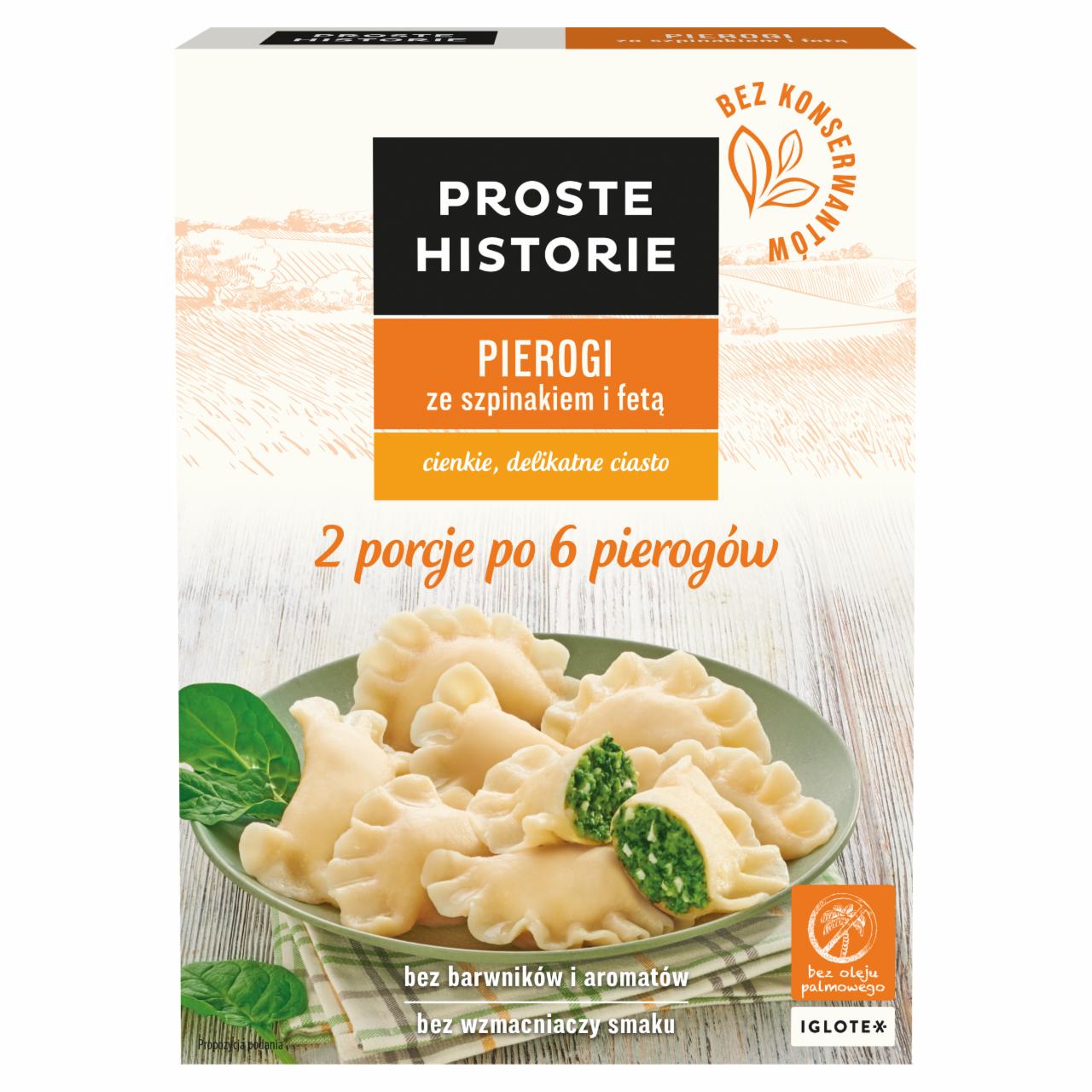 Zdjęcia - Proste Historie Pierogi ze szpinakiem i fetą 360 g