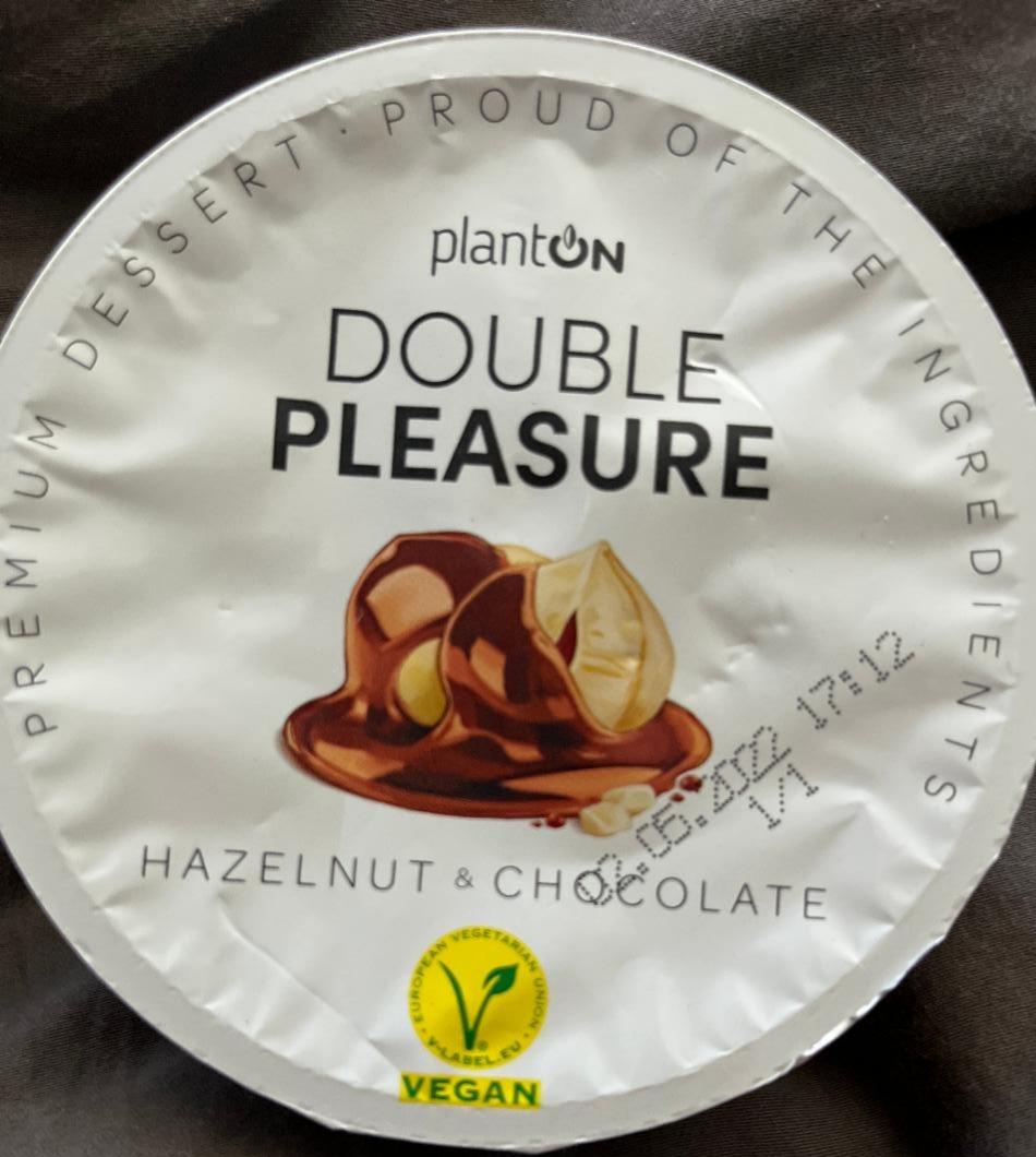 Zdjęcia - Planton Double Pleasure Roślinny deser premium z orzechów laskowych z czekoladą 120 g