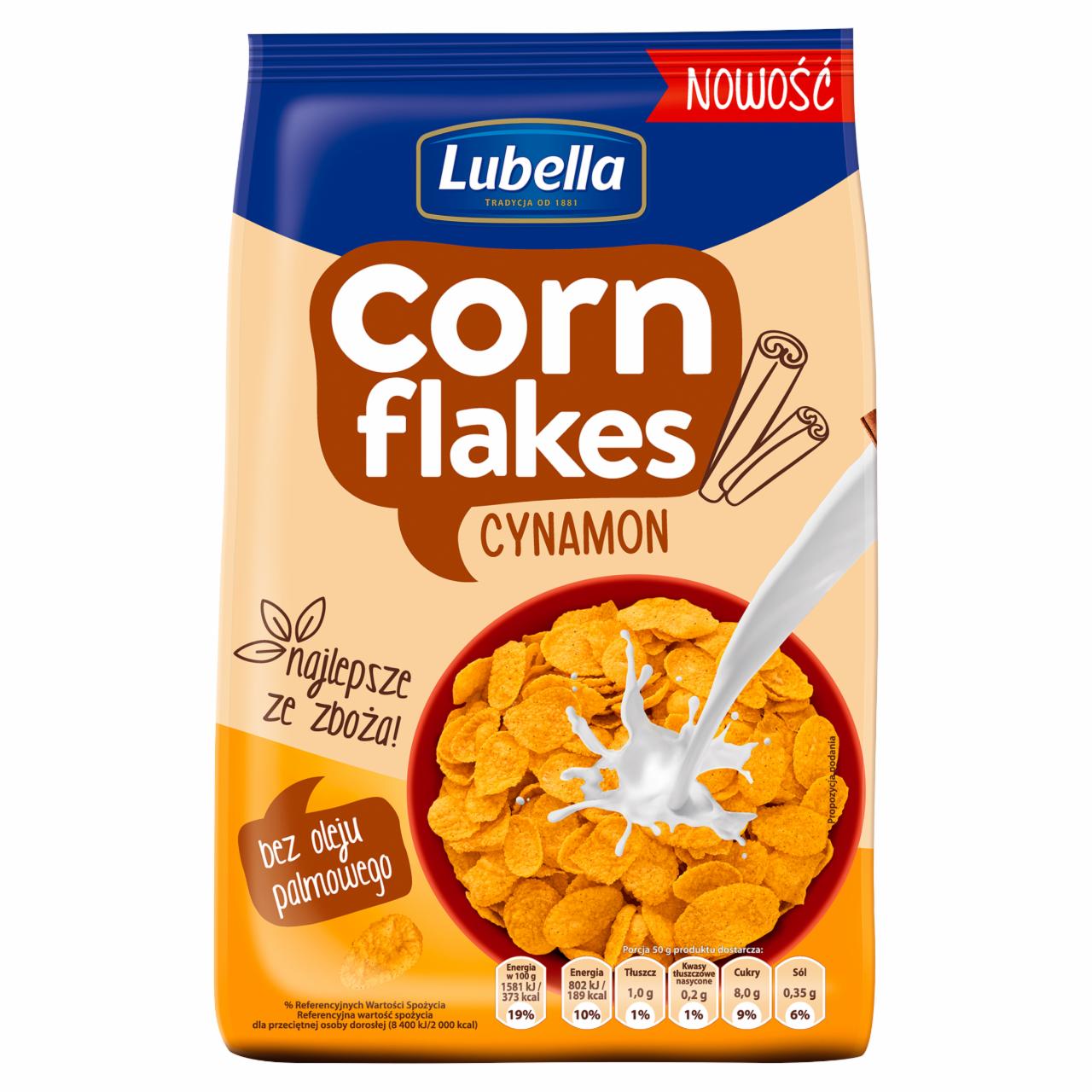 Zdjęcia - Lubella Corn Flakes Płatki kukurydziane cynamon 200 g
