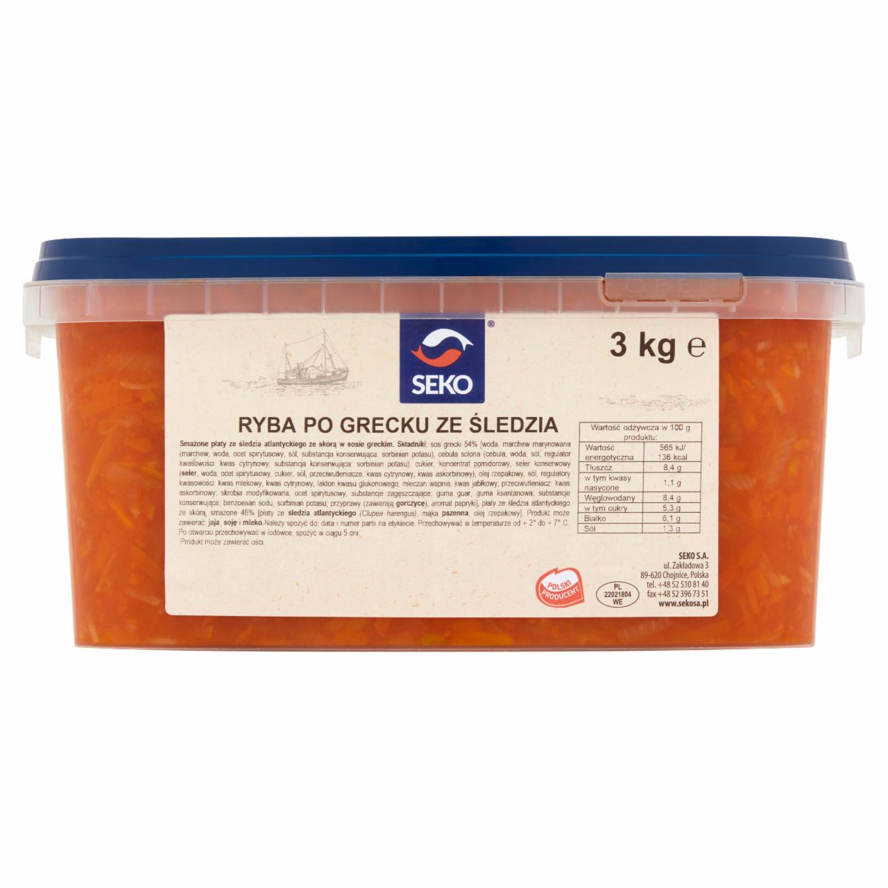 Zdjęcia - Seko Ryba po grecku ze śledzia 3 kg