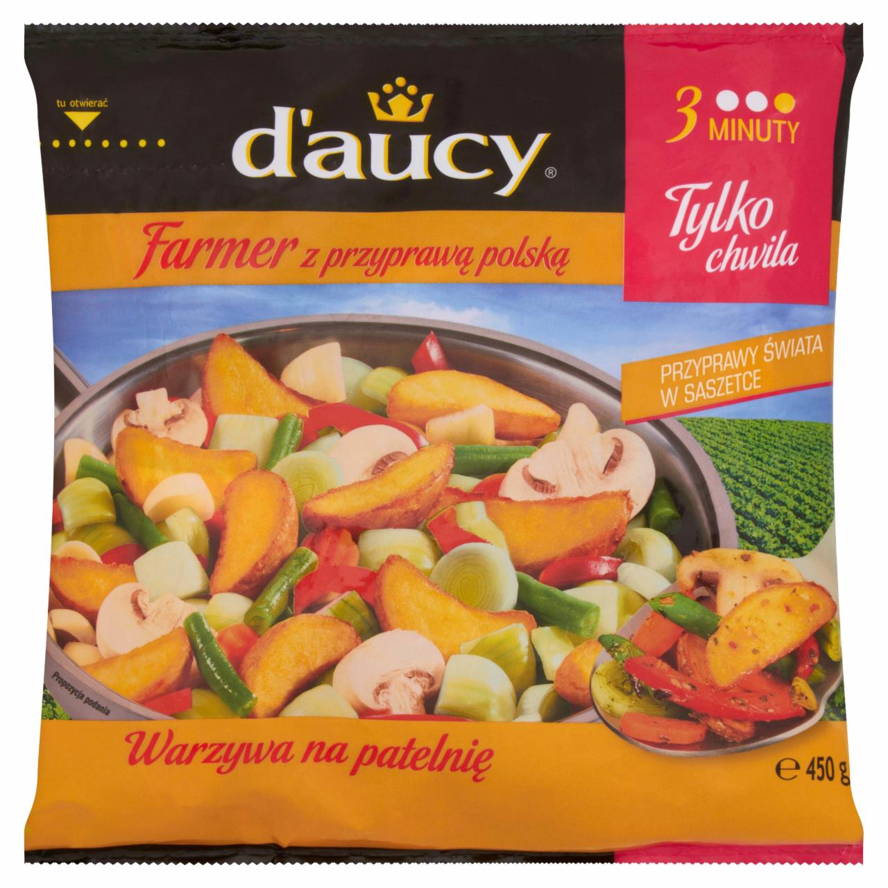 Zdjęcia - d'aucy 3 Minuty Tylko chwila Warzywa na patelnię Farmer z przyprawą polską 450 g