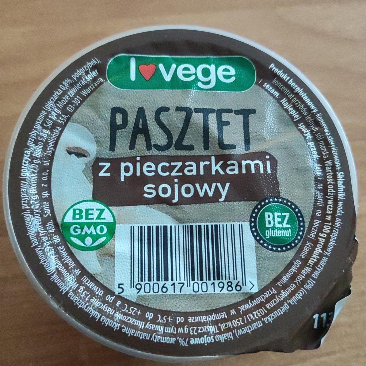 Zdjęcia - Sante Pasztet z pieczarkami sojowy 113 g