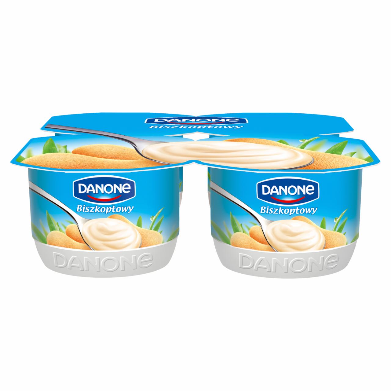 Zdjęcia - Danone Jogurt kremowy smak biszkoptowy 480 g (4 x 120 g)