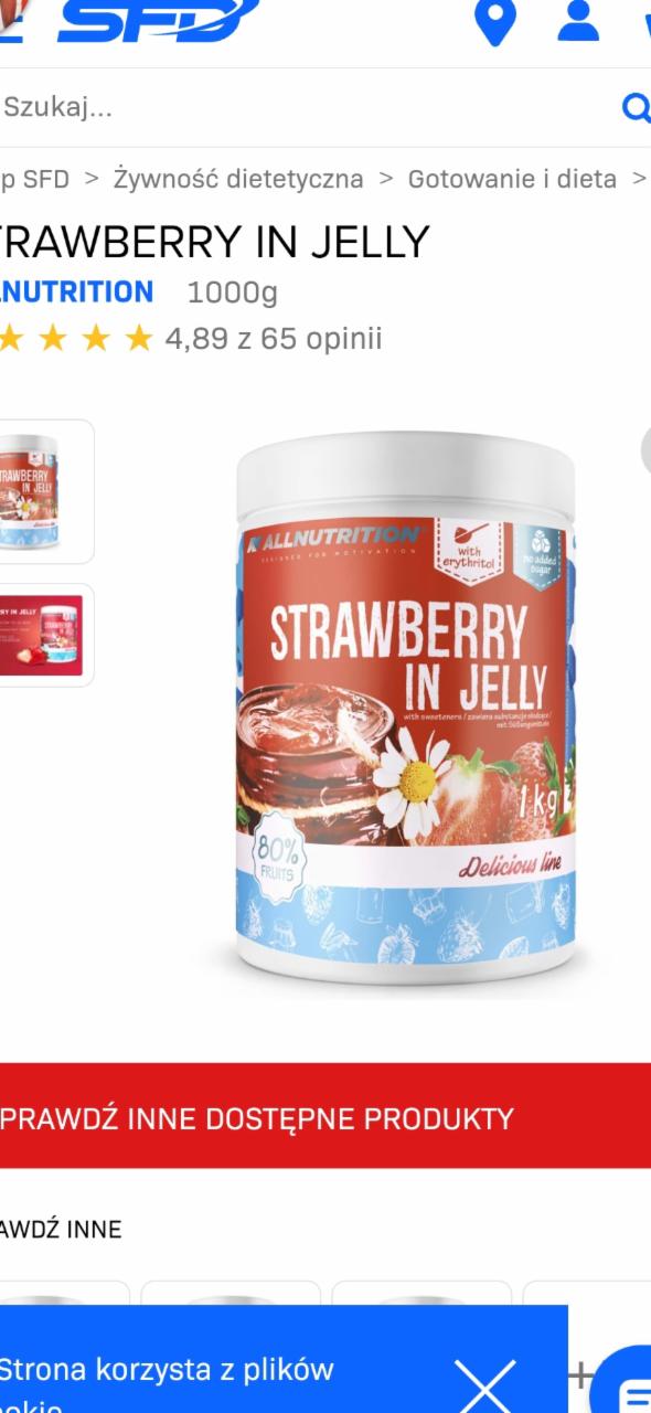 Zdjęcia - SFD Nutrition Strawberry in Jelyy