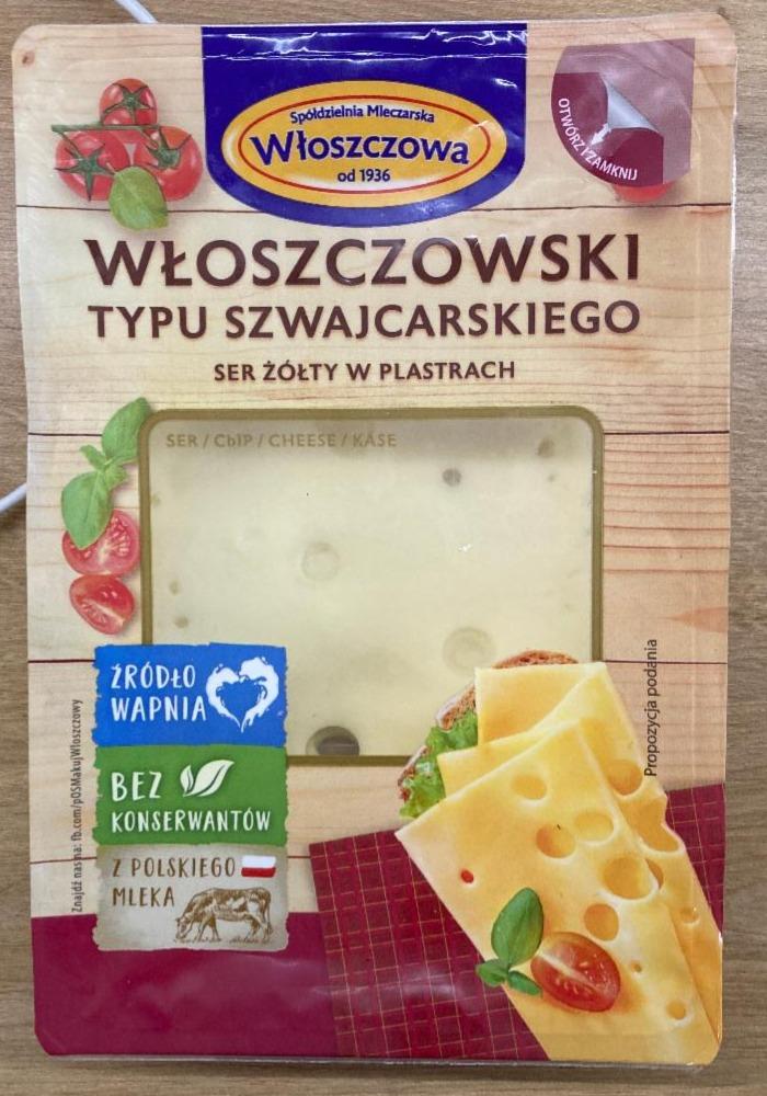 Zdjęcia - Ser żółty w plastrach Włoszczowski typu szwajcarskiego Włoszczowa