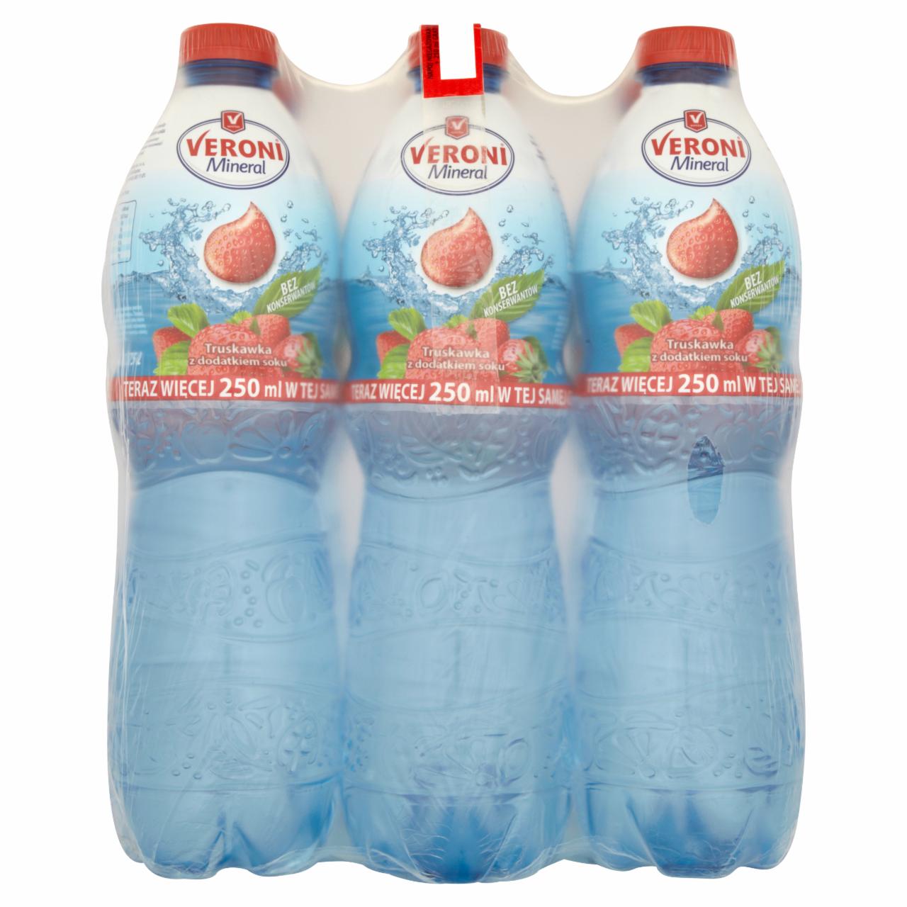 Zdjęcia - Veroni Mineral Truskawka z dodatkiem soku Napój niegazowany 6 x 1,75 l