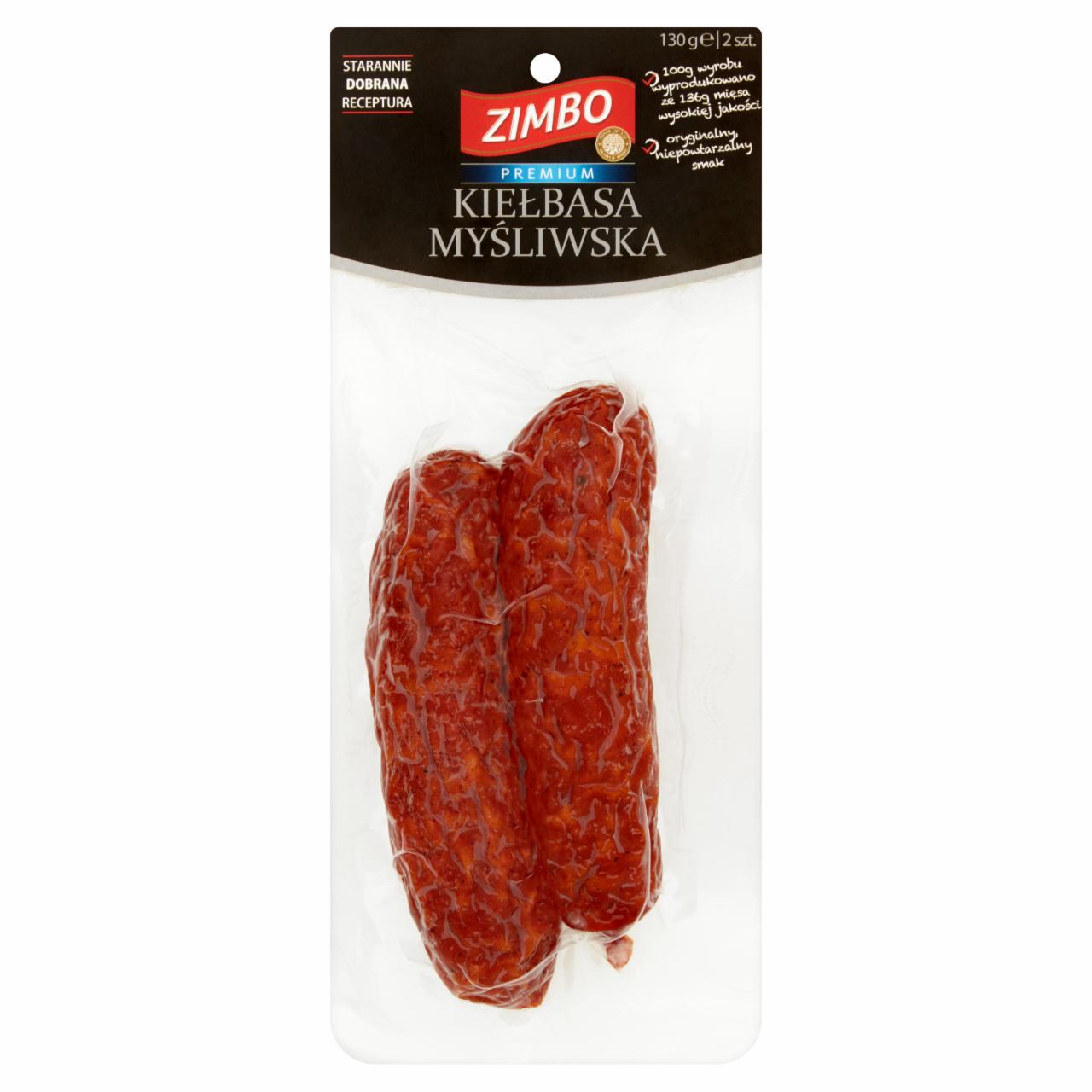 Zdjęcia - Zimbo Premium Kiełbasa myśliwska 130 g (2 sztuki)