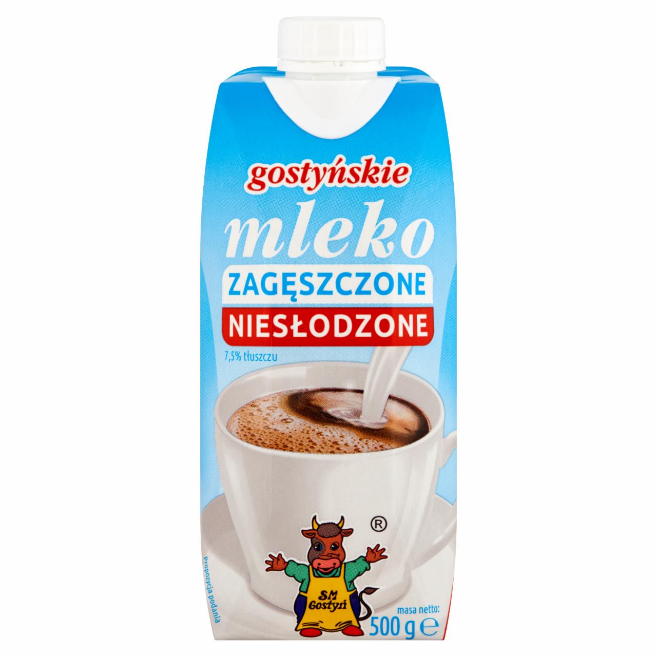 Zdjęcia - SM Gostyń Gostyńskie mleko zagęszczone niesłodzone 7,5% 500 g