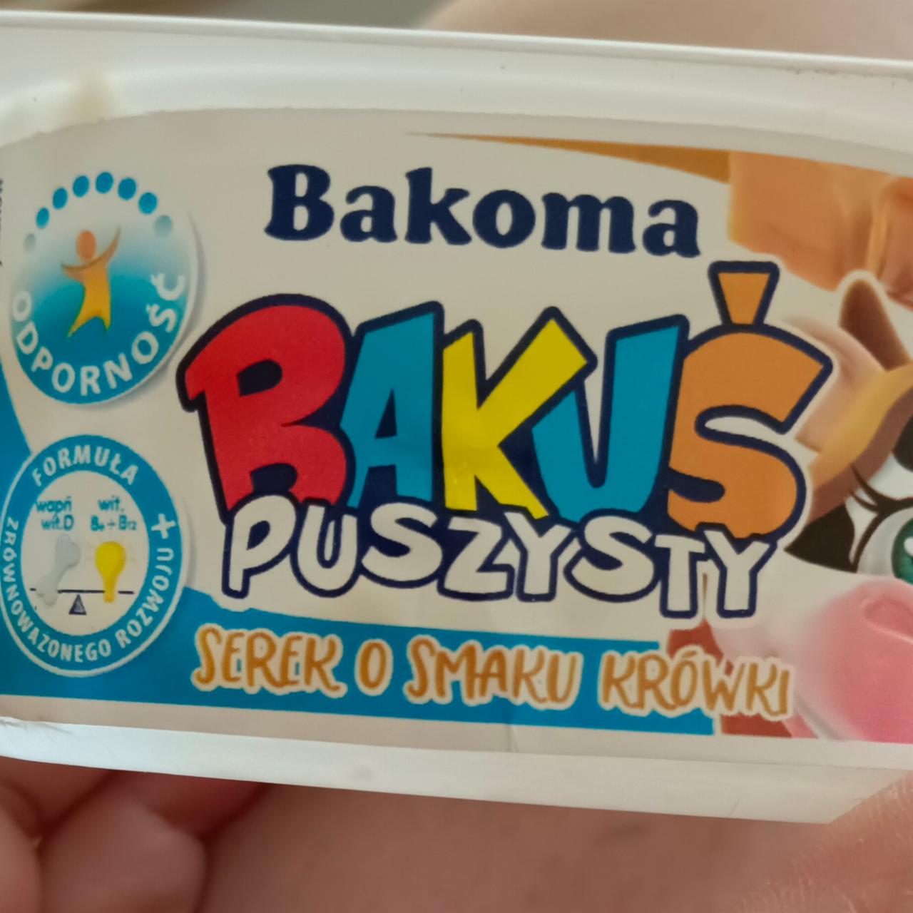 Zdjęcia - Bakuś Puszysty serek o smaku Krówki Bakoma