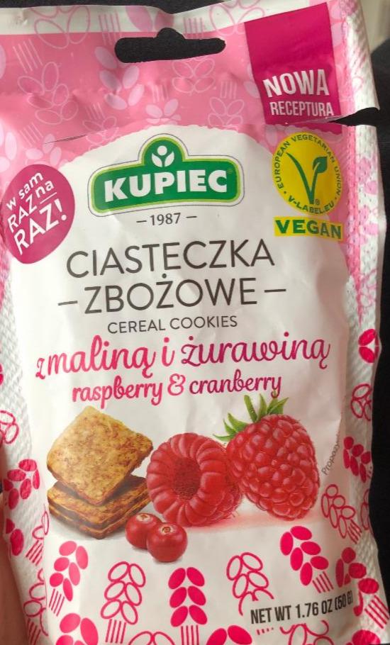 Zdjęcia - Ciasteczka zbożowe z maliną i żurawiną 50 g Kupiec