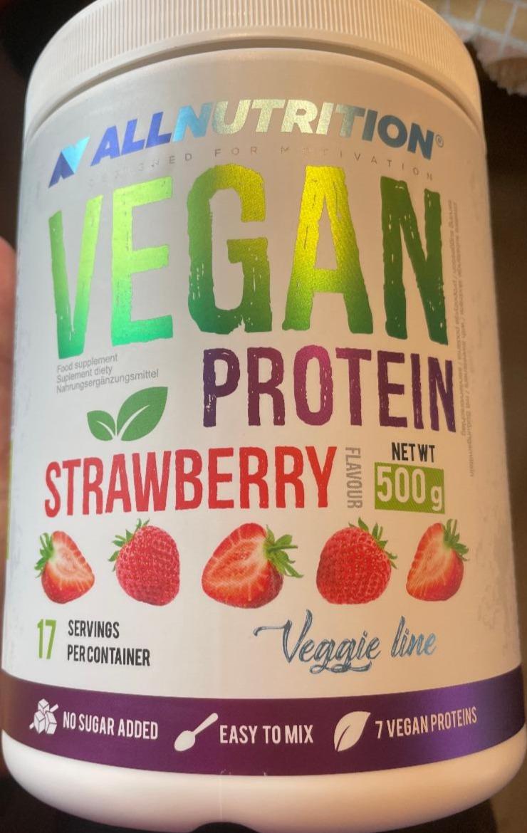 Zdjęcia - Vegan Protein strawbery Allnutrition