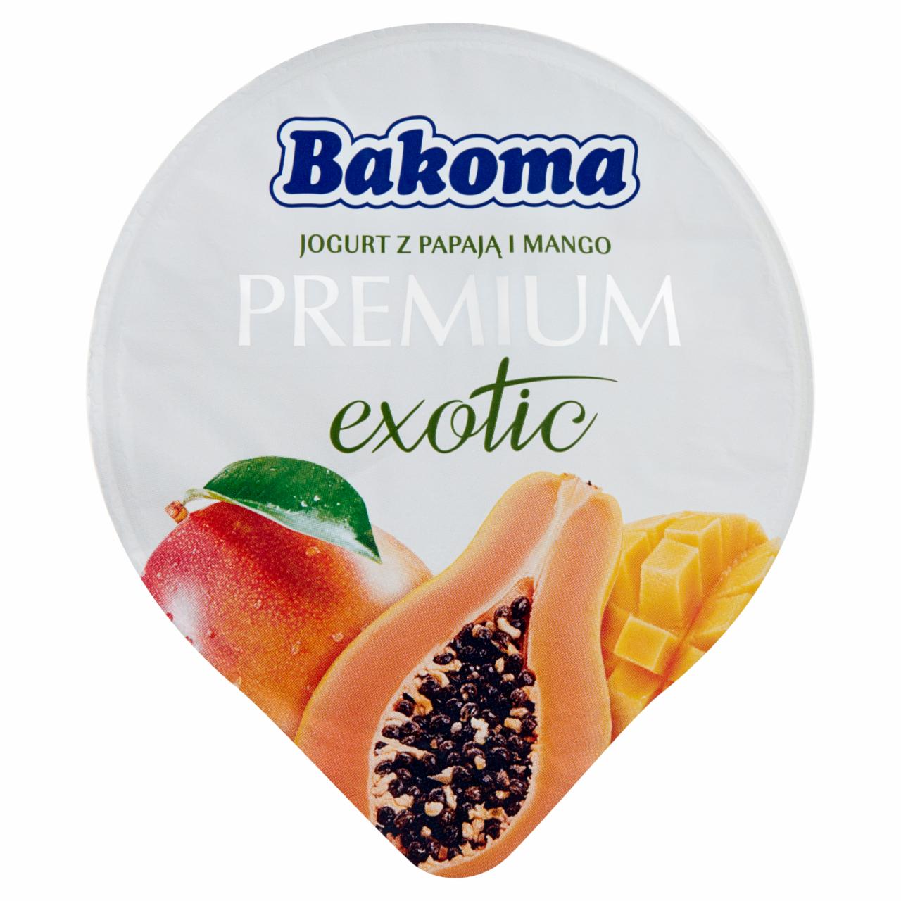 Zdjęcia - Bakoma Premium Exotic Jogurt z mango i papają 140 g