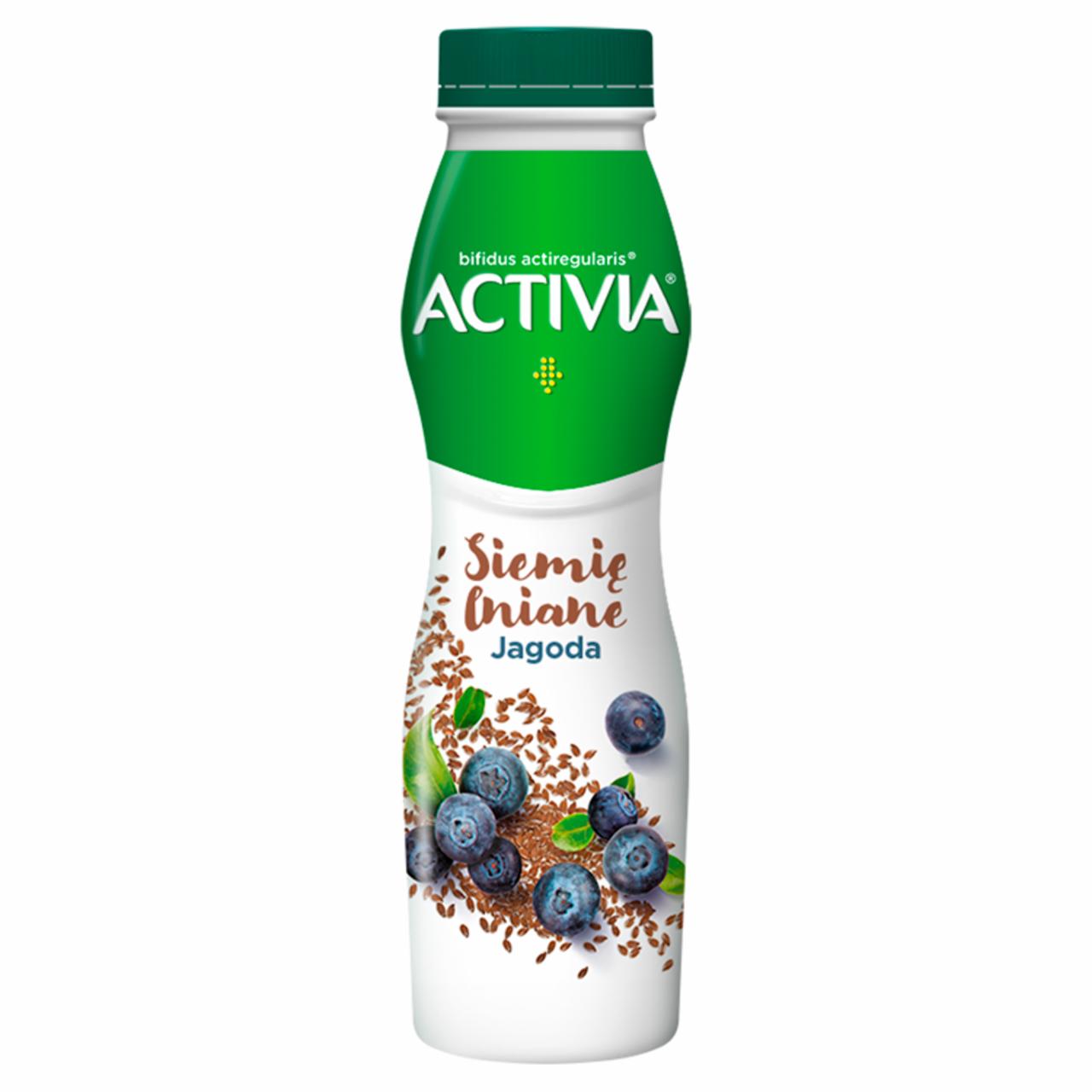 Zdjęcia - Danone Activia Jogurt siemię lniane jagoda 290 g