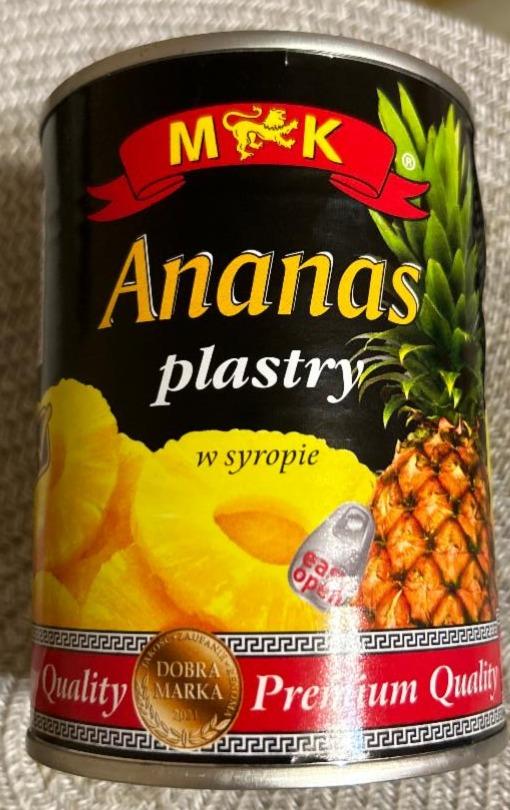 Zdjęcia - Ananas plastry w syropie MK