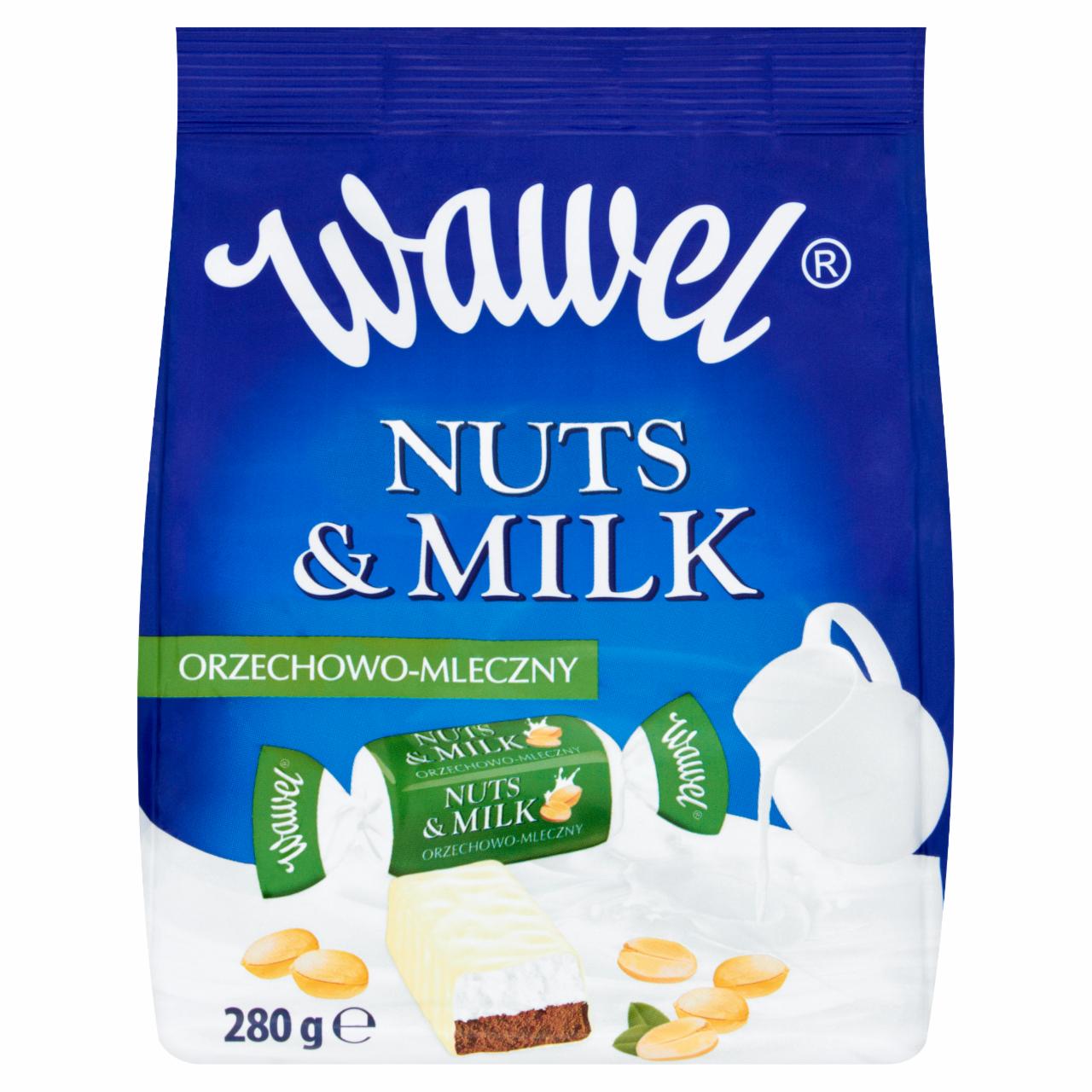 Zdjęcia - Wawel Nuts and Milk orzechowo-mleczny Cukierki w polewie 280 g