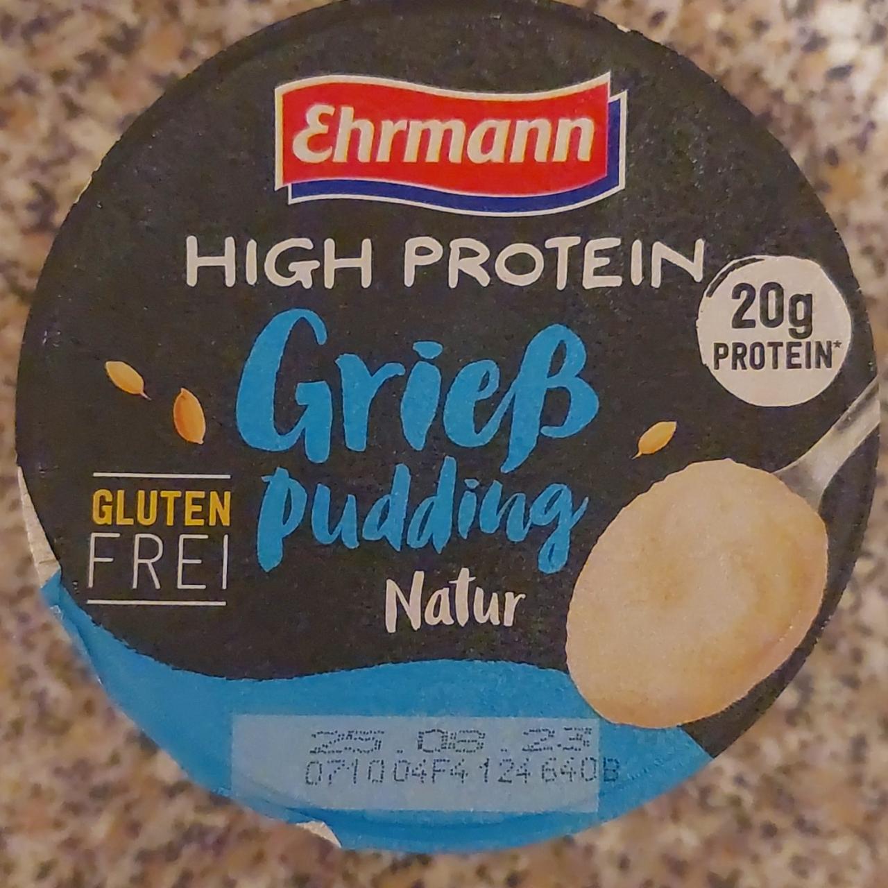 Zdjęcia - High Protein Grieß Pudding Natur Ehrmann
