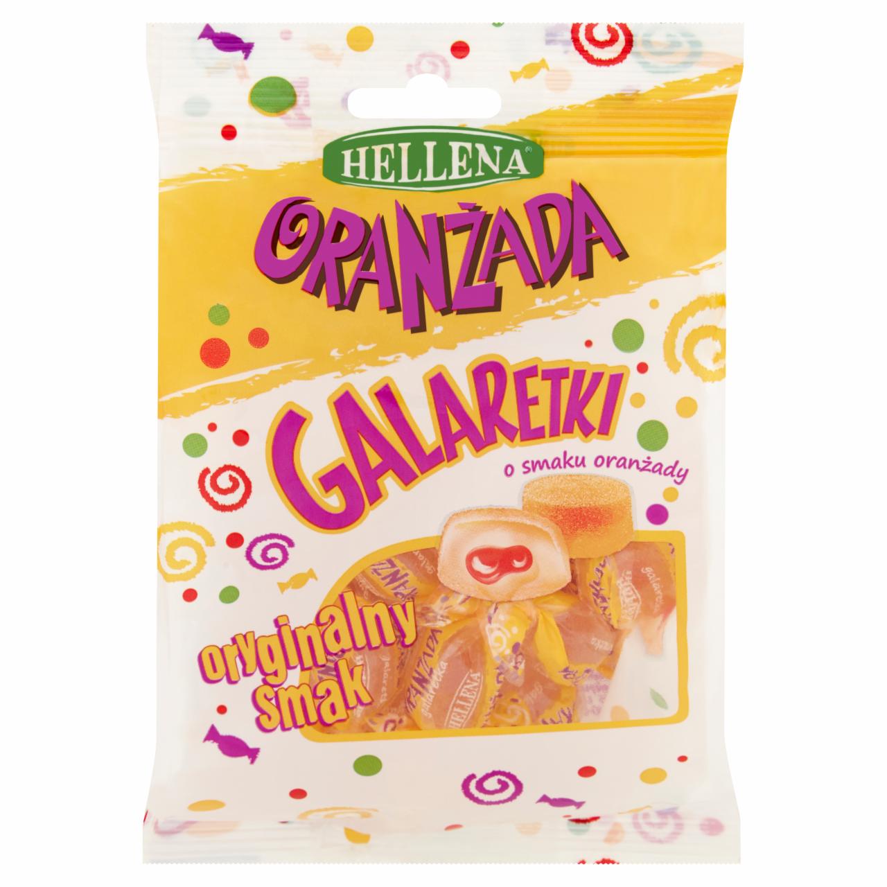 Zdjęcia - Hellena Oranżada Galaretki o smaku oranżady białe 160 g