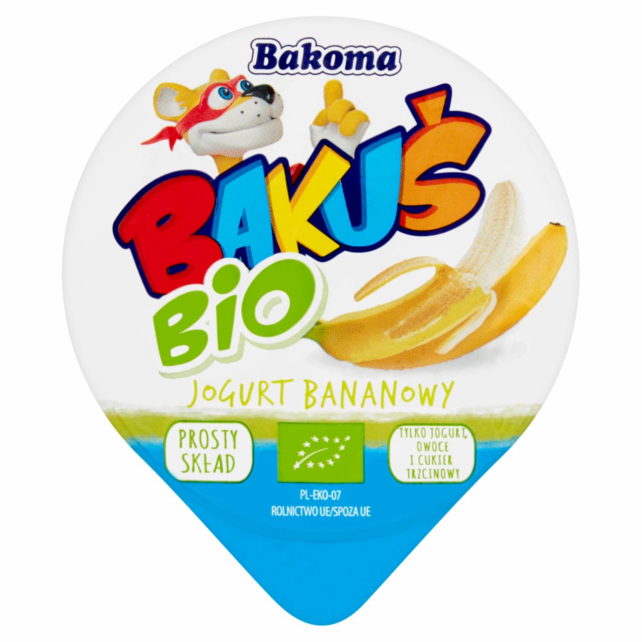 Zdjęcia - Bakoma Bakuś BIO Jogurt bananowy 100 g