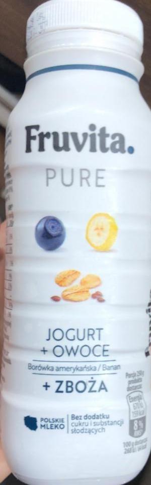 Zdjęcia - Pure jogurt+owoce borówka amerykańska/banan Fruvita
