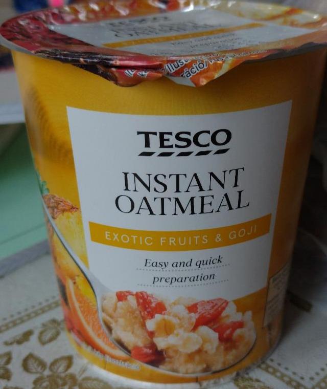 Zdjęcia - Instant oatmeal exotic fruits goji Tesco