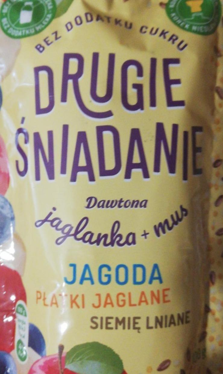 Zdjęcia - Dawtona Drugie śniadanie Jaglanka + mus jagoda płatki jaglane siemię lniane