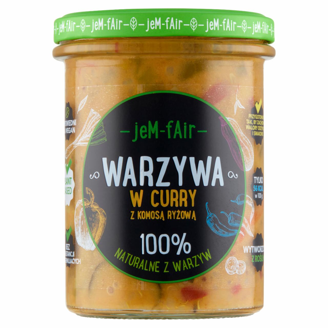 Zdjęcia - Jem Fair Warzywa w curry z komosą ryżową 380 g