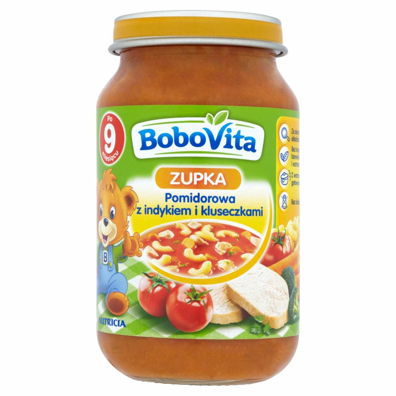 Zdjęcia - BoboVita Zupka Pomidorowa z indykiem i kluseczkami po 9 miesiącu 190 g