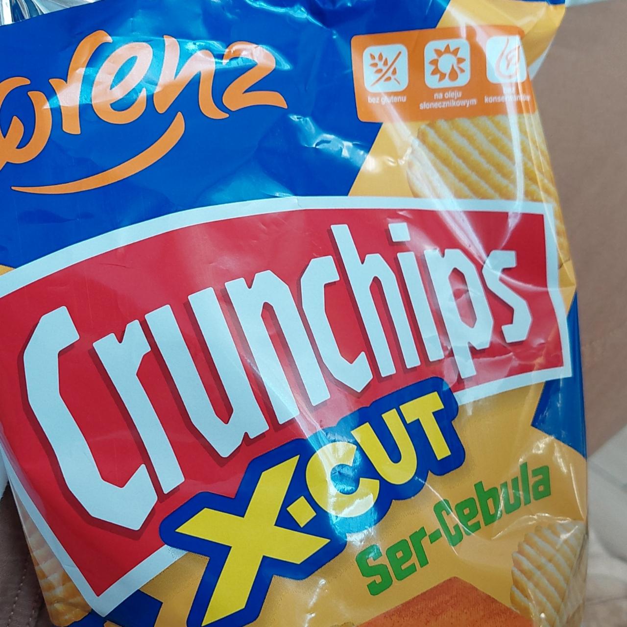 Zdjęcia - Crunchips X-Cut Chipsy ziemniaczane o smaku ser-cebula 140 g