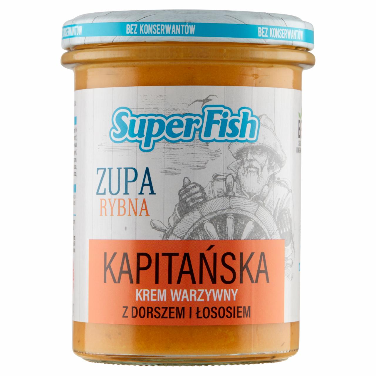 Zdjęcia - SuperFish Zupa rybna kapitańska krem warzywny z dorszem i łososiem 380 g