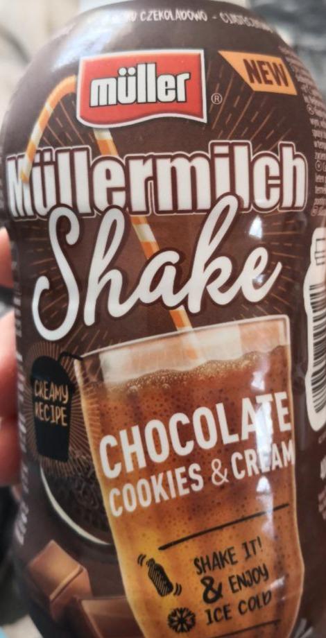 Zdjęcia - Müllermilch shake chocolate cookies & cream Müller
