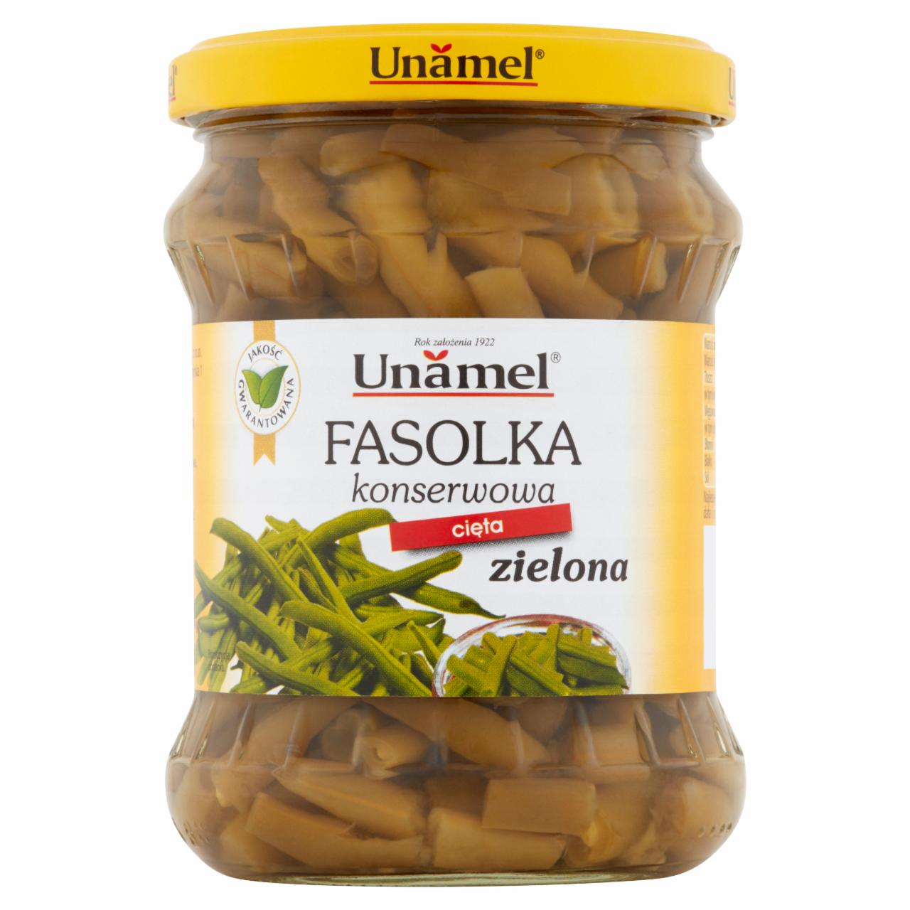 Zdjęcia - Unamel Fasolka konserwowa zielona cięta 440 g