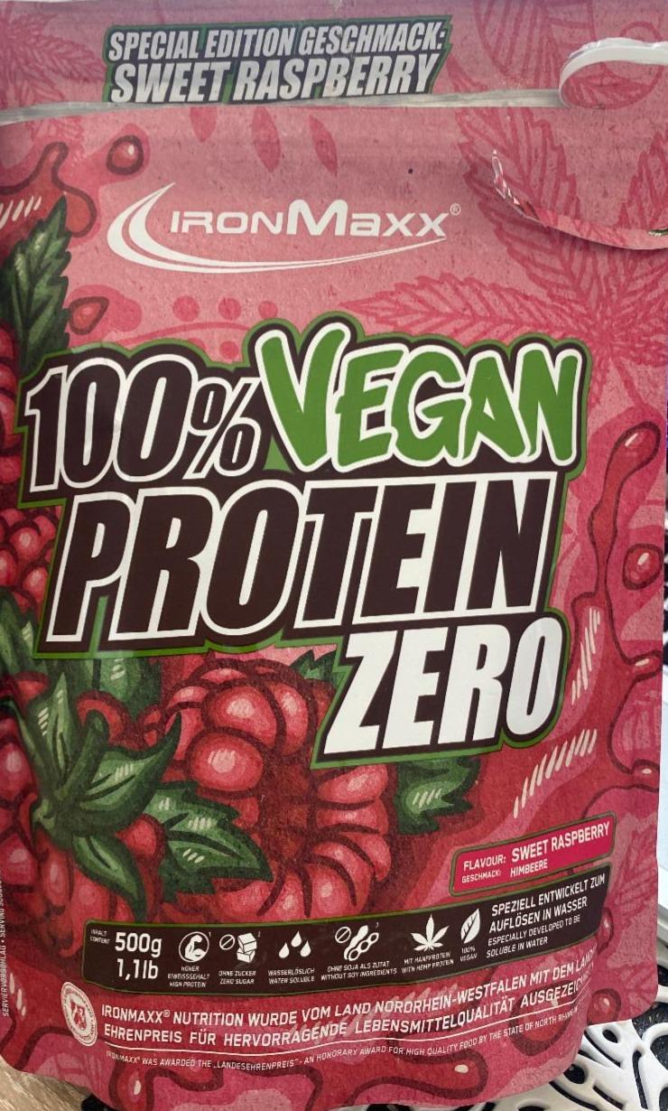 Zdjęcia - 100% Vegan Protein Zero Sweet Raspberry IronMaxx