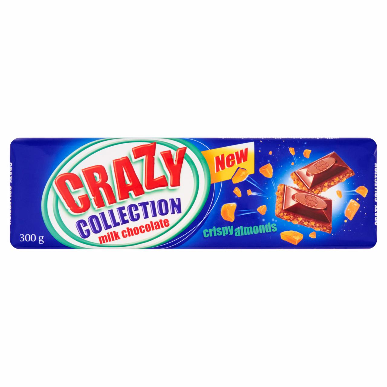 Zdjęcia - Crazy Collection Czekolada mleczna z kawałkami chrupiących migdałów 300 g