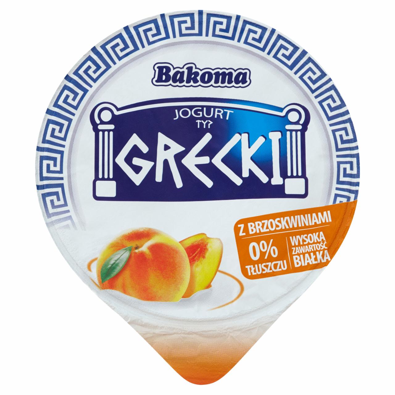 Zdjęcia - Bakoma Jogurt typ grecki z brzoskwiniami 140 g