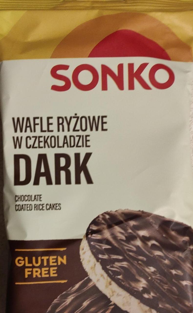 Zdjęcia - Wafle ryżowe w czekoladzie dark Sonko